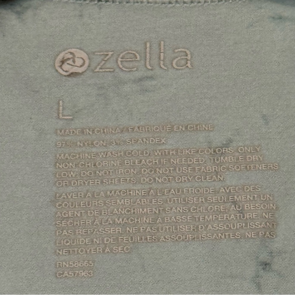 Zella Green Tie Dye Long Sleeve Athletic Top with Thumbholes - Picture 5 of 8